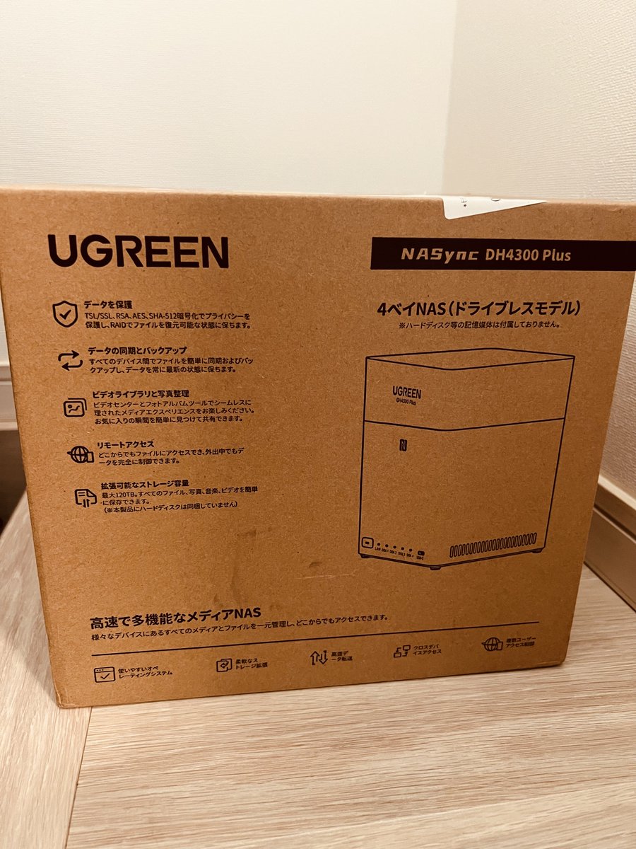 leiya85518's tweet image. 買ってみた。
#UGREEN
#NASync
#DH4300