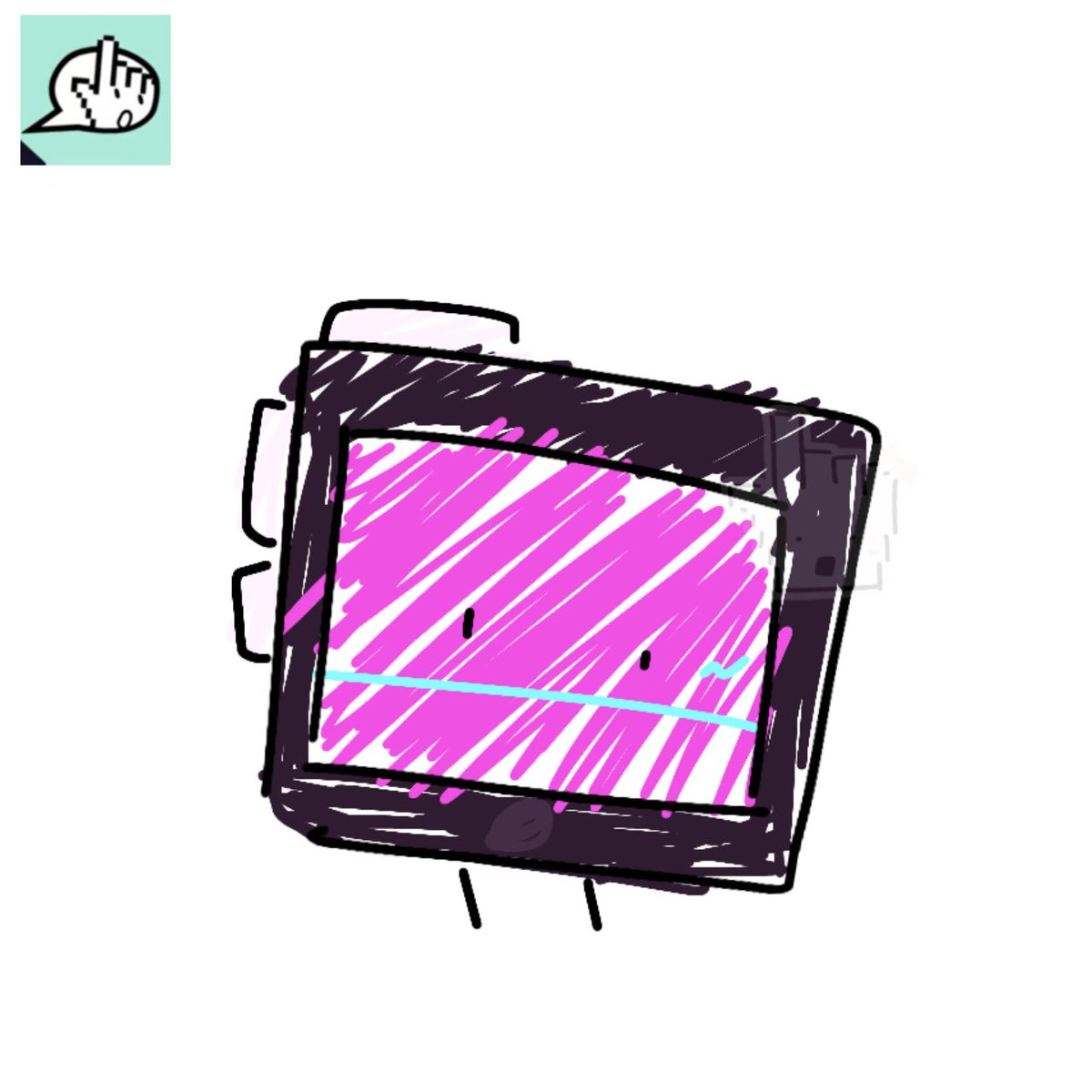 4nya_waow's tweet image. Horribly drawn mepad and then whatever this thing is #inanimateinsanity #mepad