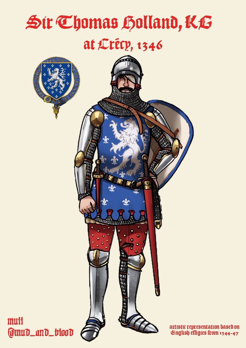 Sir Thomas Holland, 1st Earl of Kent, a knight of the Garter in England. 

He was one of the most noble knights from the kingdom. 

He was on campaign with Edward III when they took Caen. He took the Count of Eu and Guînes, Constable of France as his prisoner. 

He surrendered to