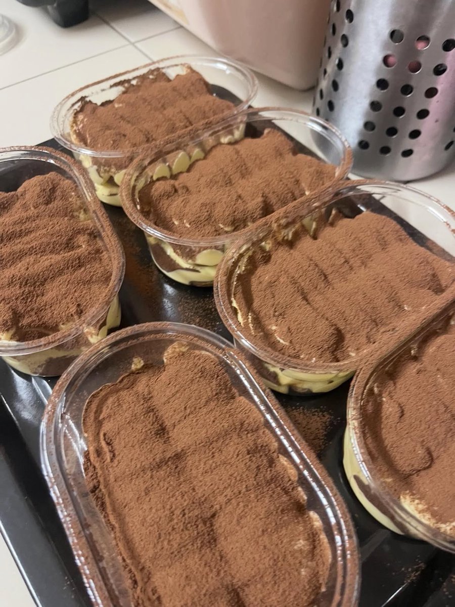 Tiramisu available READY STOCK!
Delivery/Selfpickup 2pm onwards

📍Boleh delivery area Manjung/ Lumut/ Sitiawan/ Lekir &amp; berdekatan!

Harga 
Tiramisu RM18/tub 
Banana Pudding RM12/tub

Boleh ws terus untuk order >> wa.link/dliq1h