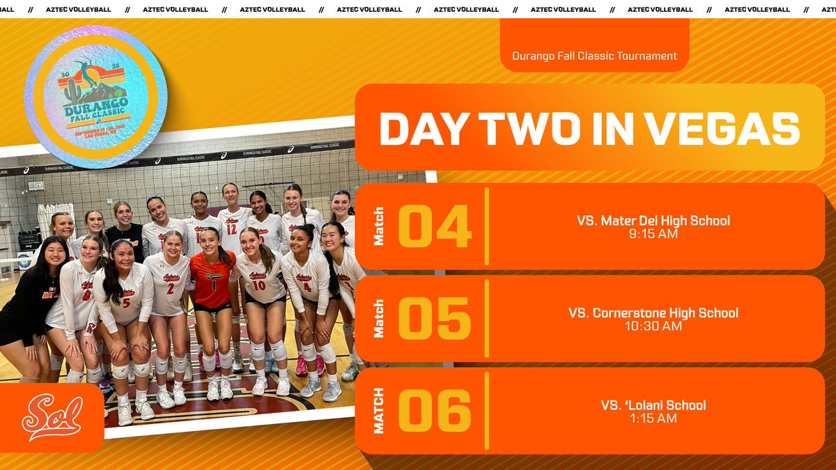 CoronaDelSolVB's tweet image. Day TWO at the Durango Fall Classic!!
@durangofallclassic

#letsgoaztecs #bleedorange #coronadelsol #cdsaztecvb #aztecvball