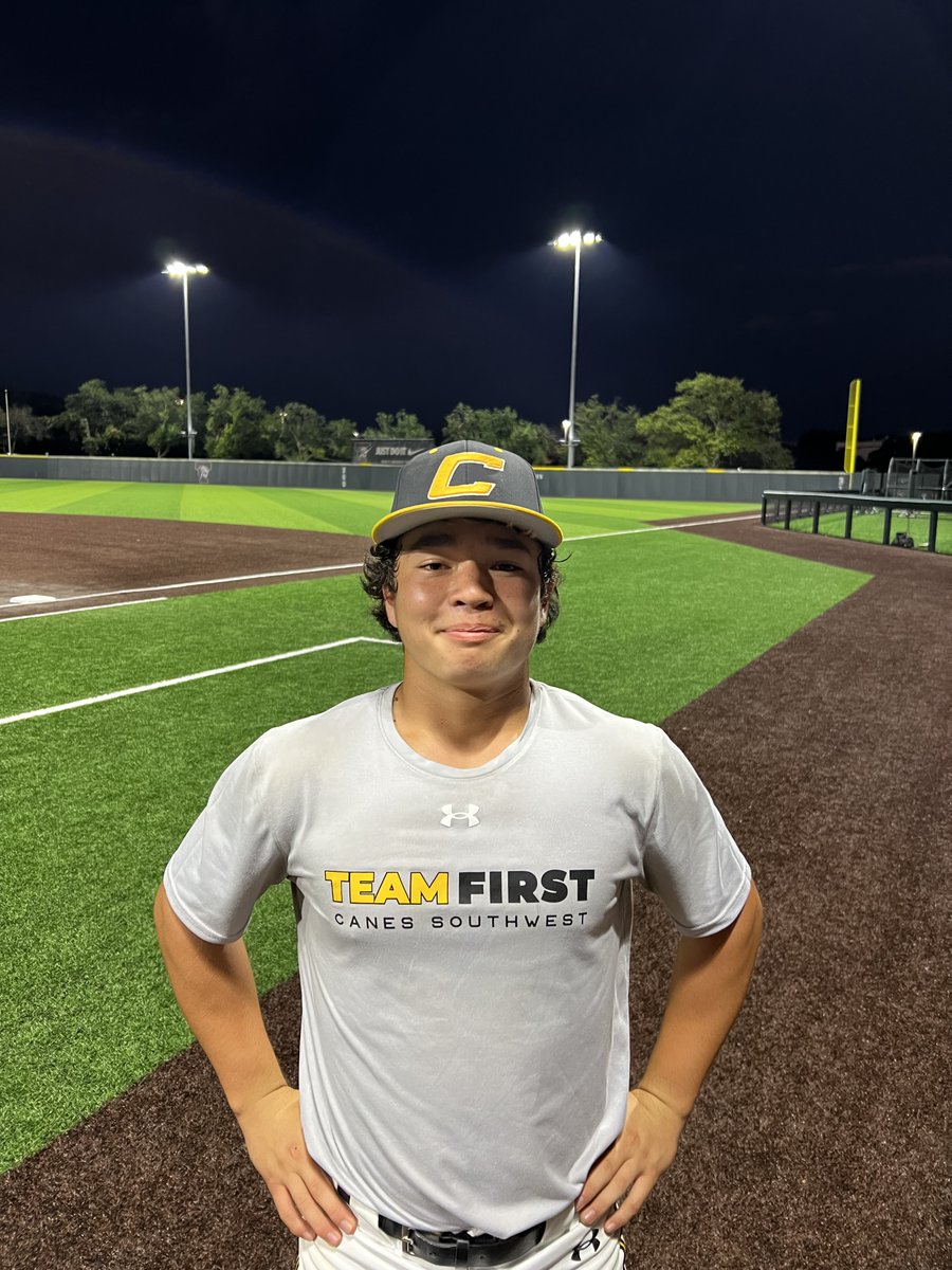 FiveToolSTX's tweet photo. F: @canes_recruits 16u Scout 8, Helotes Elite 2026 4
PoG: @Owen_strain27 2-3, 2B, 3B, 2 RBI, 2 R
Hitter: @kyleeberhard39 2-3, 3B, RBI, 2 R https://t.co/gynCT9ba4M