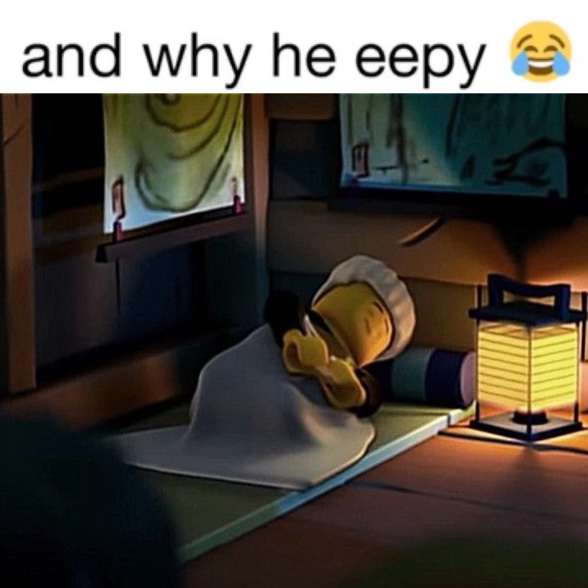 Wu really made him sleep on cardboard like a bum