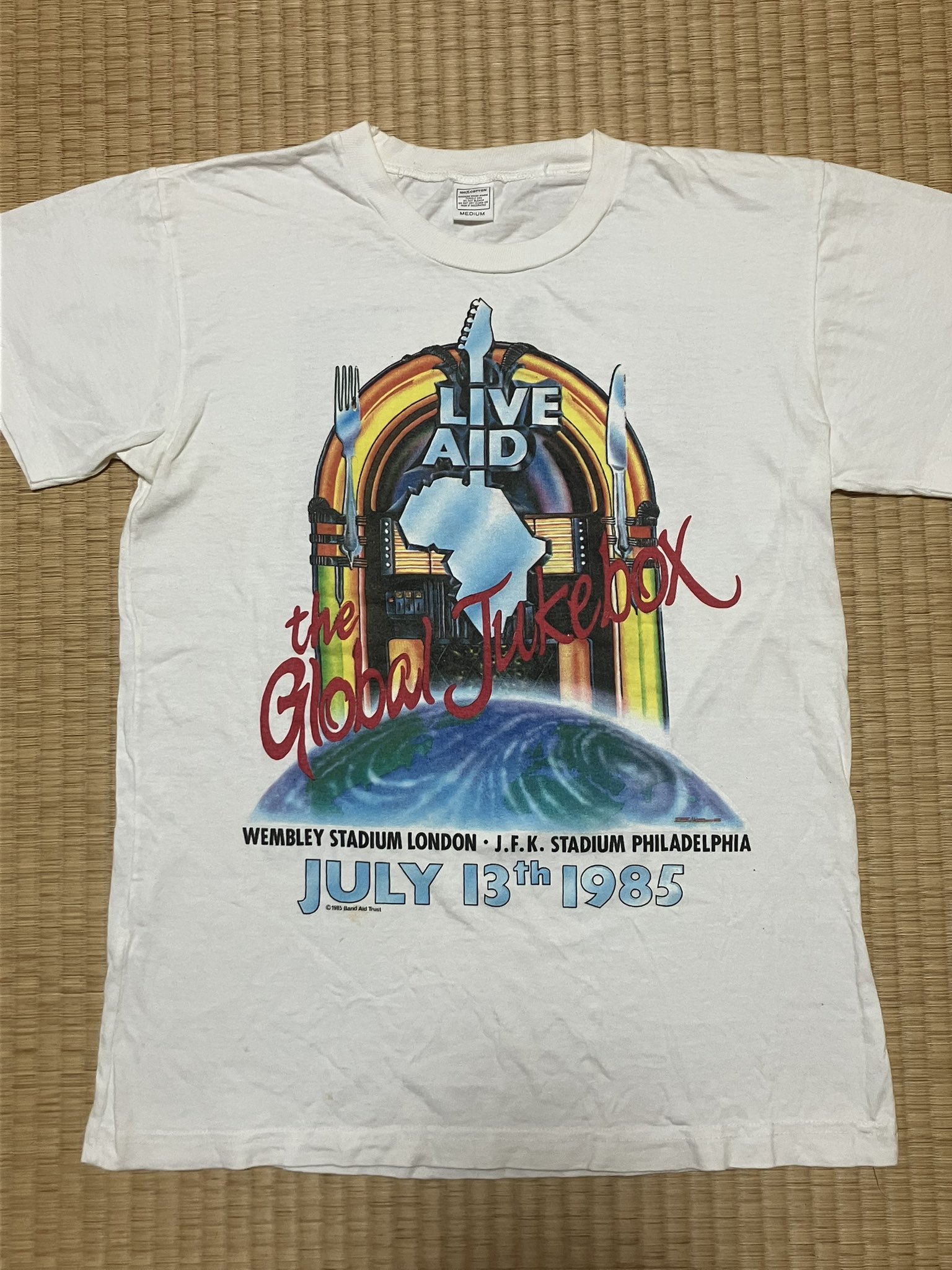 Live Aid ライブエイド ©1985 ロック バンドTシャツ Live Aid ライブエイド ©1985 ロック バンドTシャツ