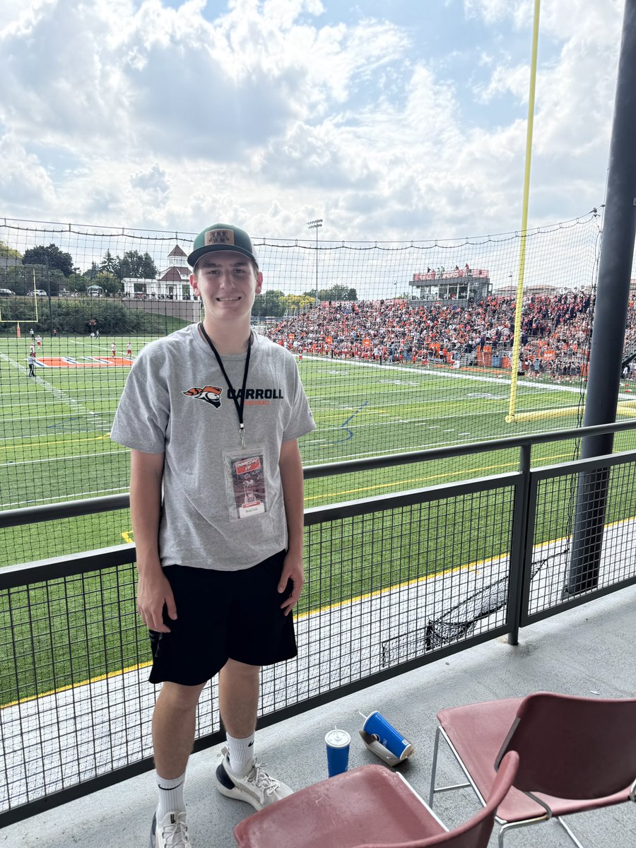 Beau Veit 2026 (@veit_beau) on Twitter photo Such an awesome game day visit at <a href="/piofootball/">Carroll U Football</a> today despite the mid-game rain delay and loss. Really grateful for my conversation with <a href="/CoachBuddah/">Mike Budziszewski</a> and his confidence in me along with the continued support from <a href="/CoachBenMathias/">Ben Mathias</a> and <a href="/CoachHolleyCU/">Garren Holley</a>. Thanks to <a href="/pacey_weber/">Pacey Weber</a> too for Such an awesome game day visit at <a href="/piofootball/">Carroll U Football</a> today despite the mid-game rain delay and loss. Really grateful for my conversation with <a href="/CoachBuddah/">Mike Budziszewski</a> and his confidence in me along with the continued support from <a href="/CoachBenMathias/">Ben Mathias</a> and <a href="/CoachHolleyCU/">Garren Holley</a>. Thanks to <a href="/pacey_weber/">Pacey Weber</a> too for