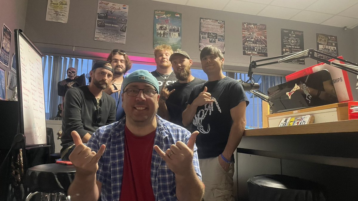 odicityofficial's tweet photo. Thank you @z95_thebone and all the boneheads for having us and giving us a listen! It was a blast, and can’t wait to do it again! See yall at #bonestock25! ☠️🤘 https://t.co/WbMMfslo4T
