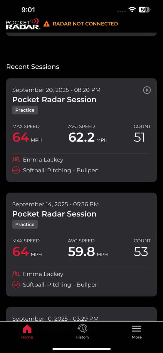 The top speed may not have changed but the average did. Thanks to a lesson with <a href="/SoftballNext/">Next Level Softball</a> this week getting me back on track and more consistent. <a href="/ohiohawks2027/">Ohio Hawks 2027/28 - Barnett</a>