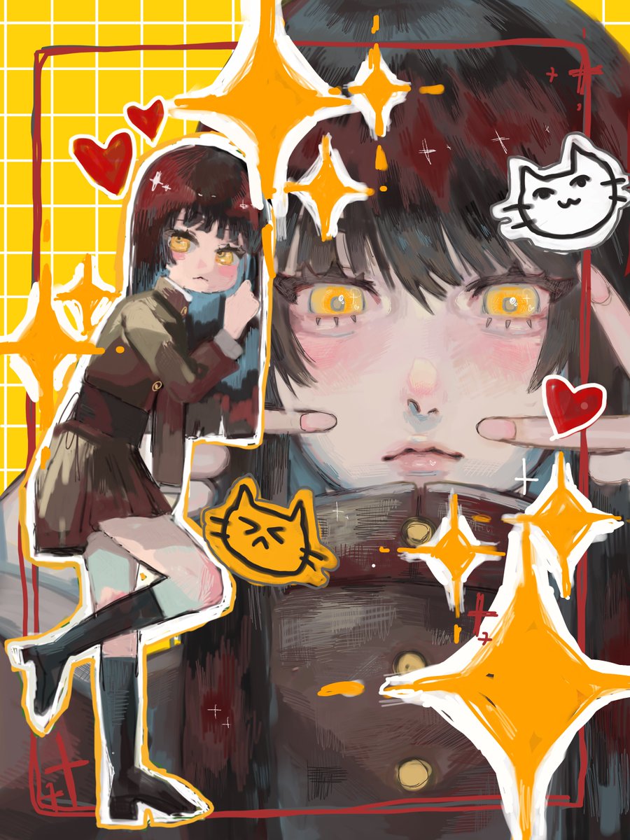 お友達ください😼🤝😼
可愛い女の子描いてますᐞ•༝•ᐞ₎◞
🔁中心に巡回します〜
#絵描きさんと繋がりたい 
#秋の創作クラスタフォロー祭り