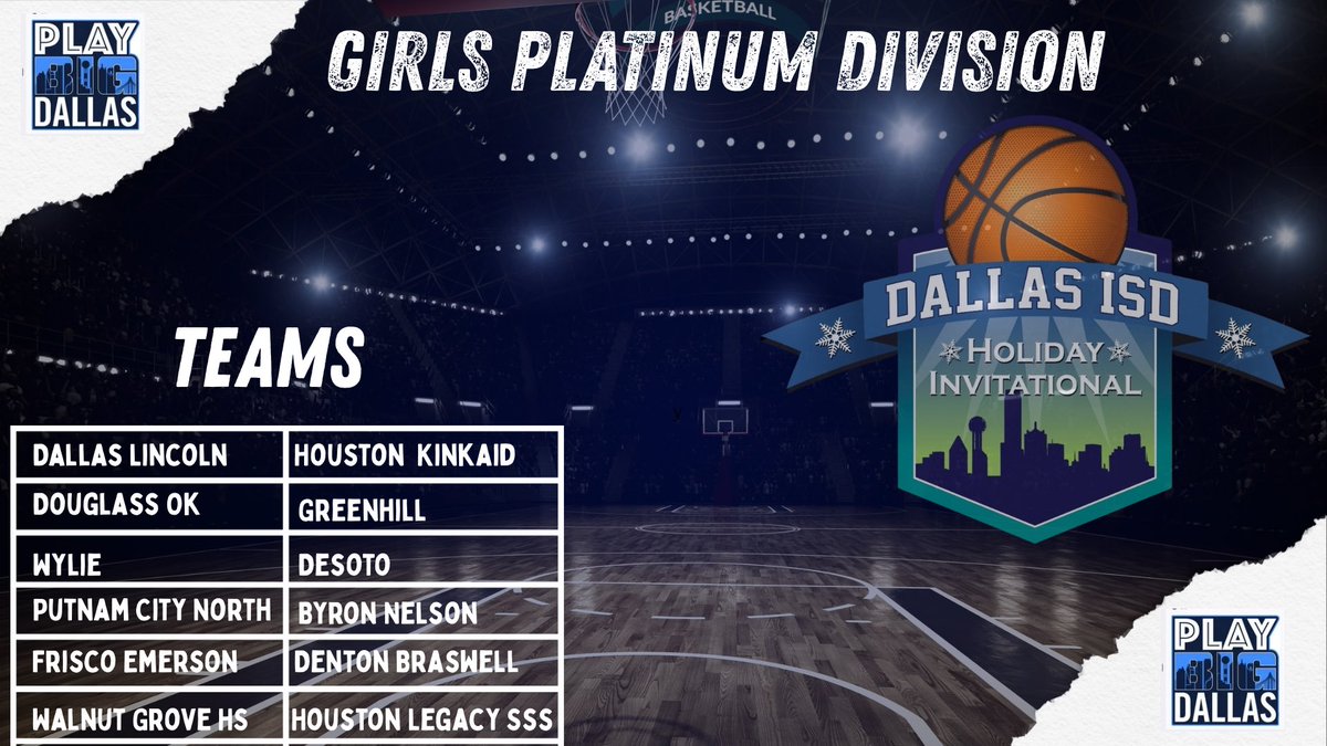 The 2025 Dallas ISD Holiday Invitational is right around the corner. 
🗓️Dec. 29-31
<a href="/holiday_dallas/">Dallas ISD Holiday Invitational</a>