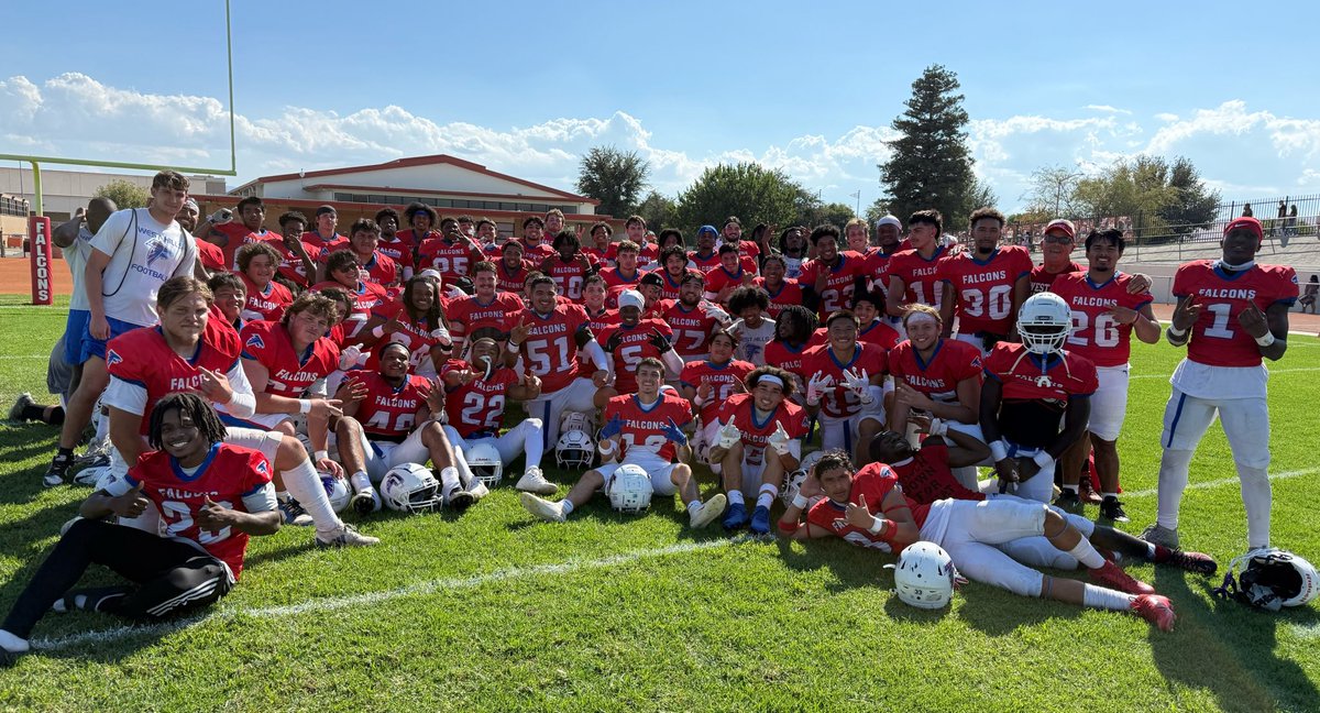 Great TEAM Win today at home 28-7 💪🏈  Love this group!! #WinTheDay #1and0 #CultureOverScheme #FalconFamily