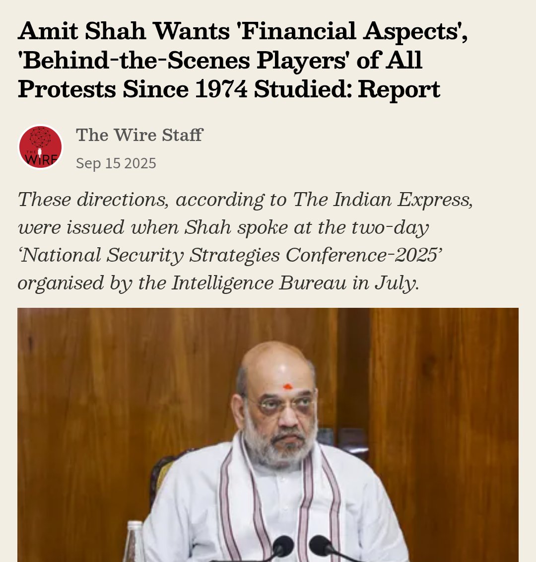 This is why he is the best Home Minister after Sardar in Indian history...!!

He’s tackling root causes, not surface symptoms...!!

 I think they might place a bill that sparks protests, and he’s trying to neutralize the threat before it becomes a bigger headache...!!!