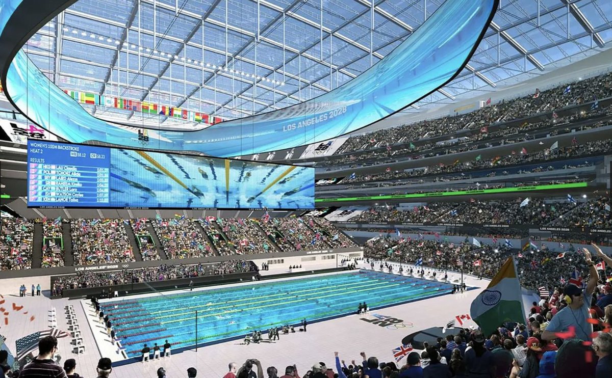 nikkosantop's tweet photo. 2028 Olympics: SoFi Stadium will host the opening ceremony and swimming. https://t.co/yiZ0yq1nBm