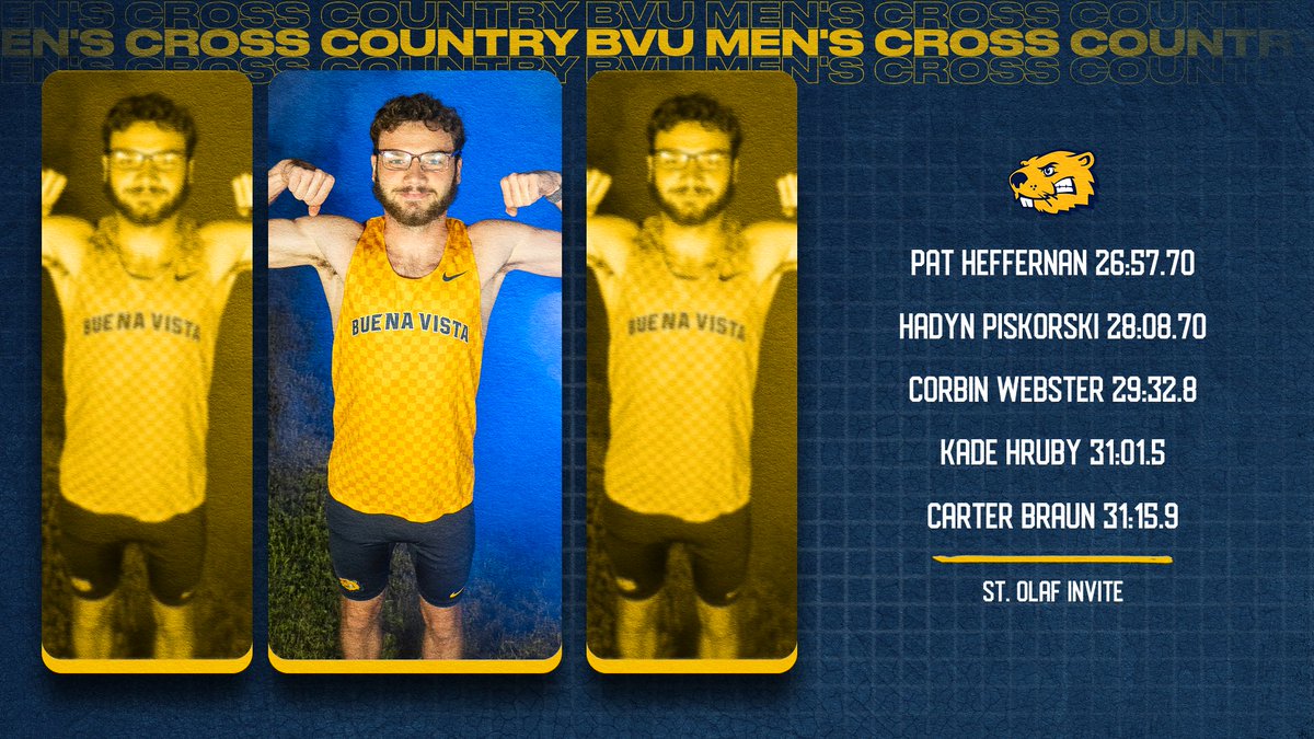 BVUCrossCountry's tweet photo. 👟 MEN'S XC: Pat Heffernan leads the way for BVU at St. Olaf with a time of 26:57.70! #d3xc #BeaversBuild https://t.co/Ok1ECqSnWr
