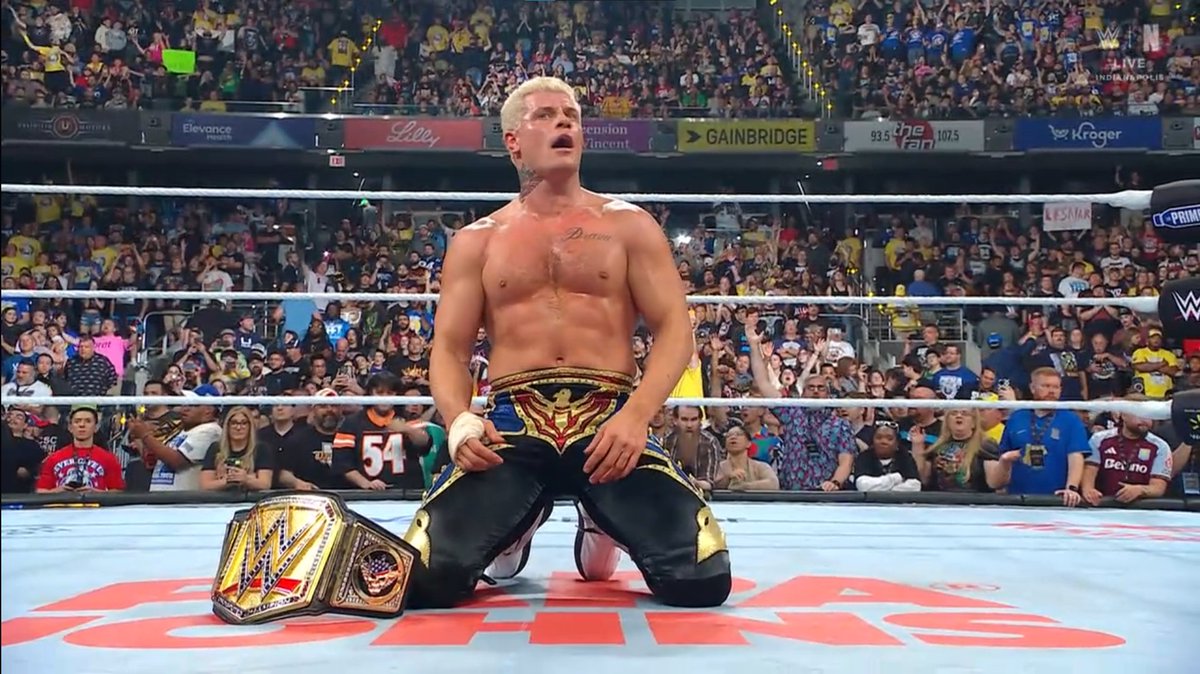 - Drew McIntyre had Cody Rhodes pinned for the three count.
- Cody Rhodes used the exposed turnbuckle.
- The referee stopped Drew hitting the Claymore for no reason.

WORST BOOKING OF ALL TIME.

#WrestlePalooza