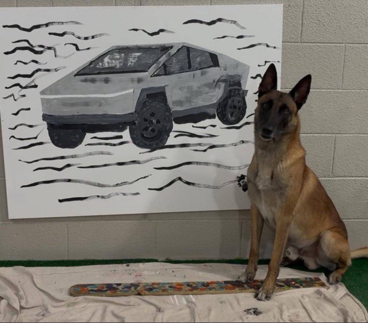 ScubaStonks's tweet photo. @DrSolanaNFT Can you guys talk about $monkey? The painting dog? https://t.co/MxXC94vPFr