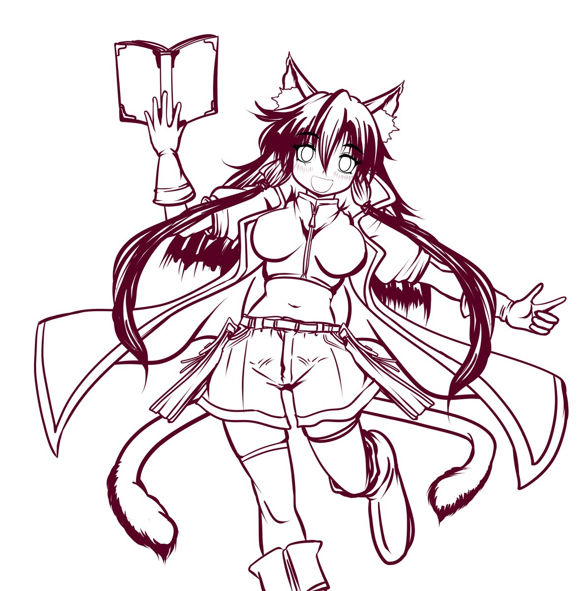 花粉症さん@kahunshou_R18とこのクレナちゃん
線画です 