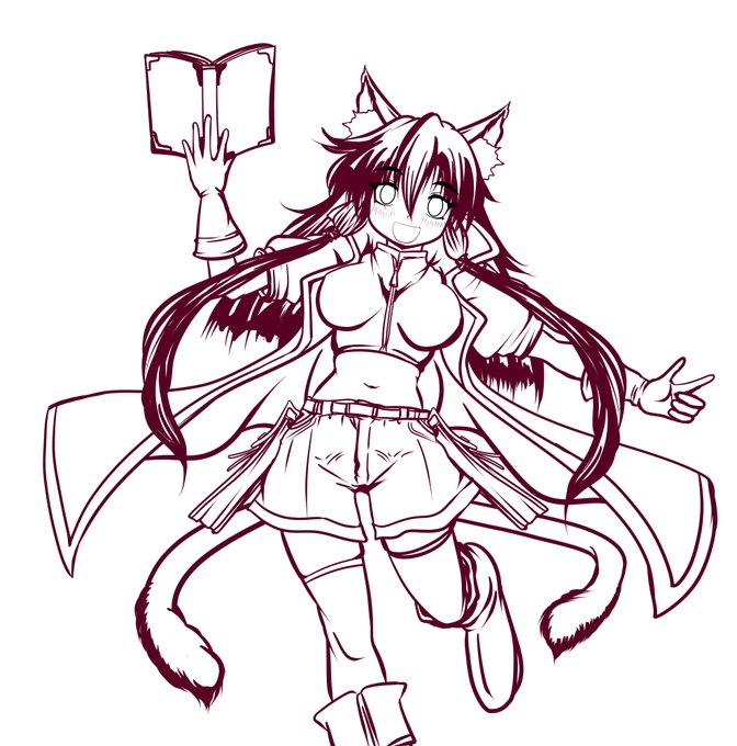 花粉症さん@kahunshou_R18とこのクレナちゃん
線画です 