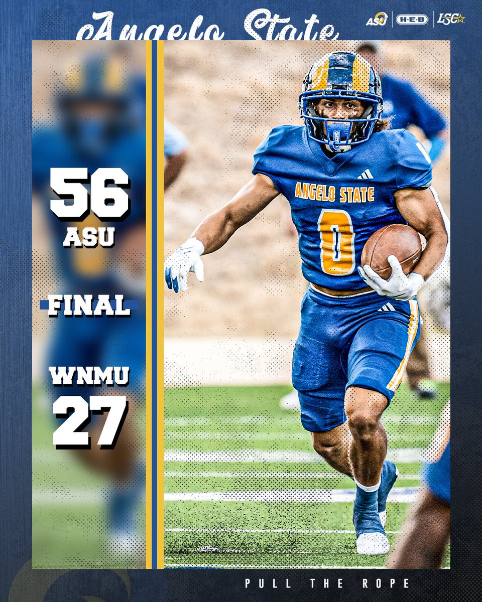 Angelo State Football (@angelostatefb) on Twitter photo Nothing better than a Rams win to cap off Family Day!
#PullTheRope | #WinTheDay Nothing better than a Rams win to cap off Family Day!
#PullTheRope | #WinTheDay