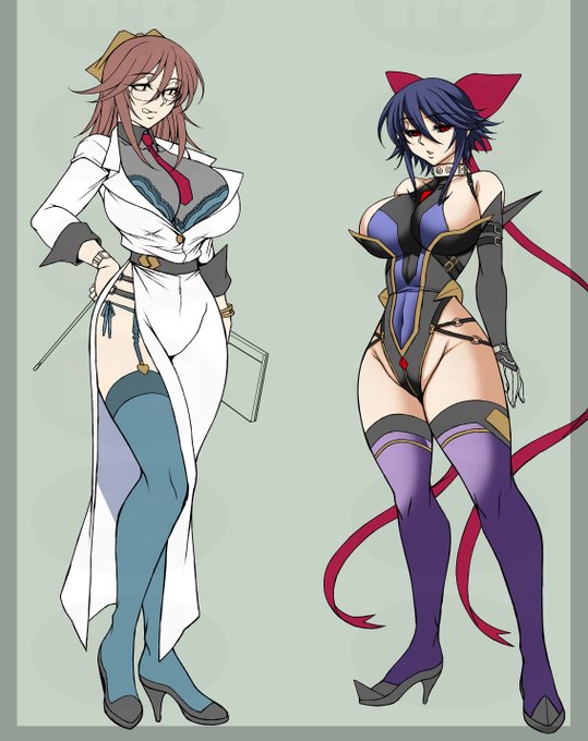 Skeb作業の途中ですが。アイとメグ(IFバージョン) 