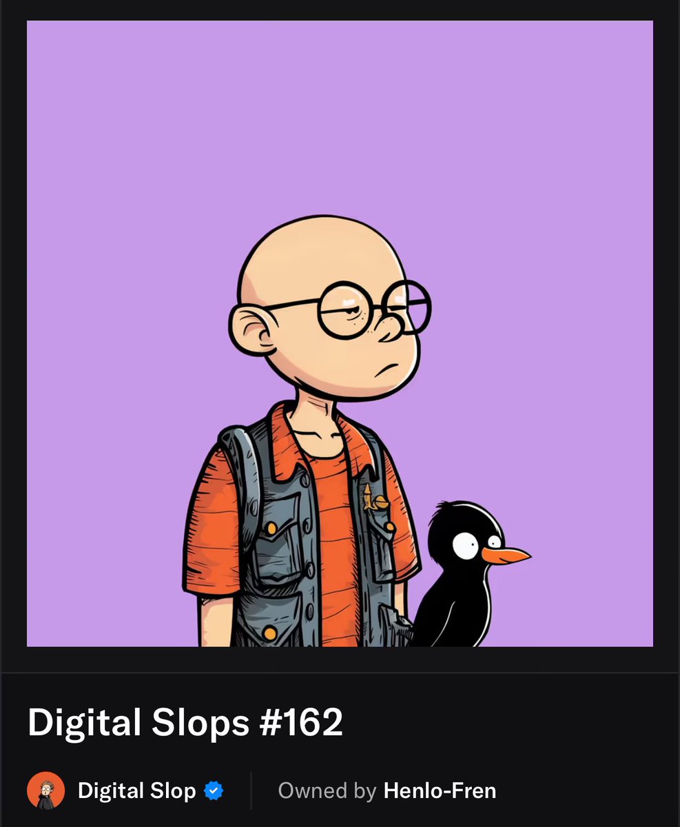 Chat, we hit 1000 OrgAniC followers

To celebrate this milestone - giving away this slop to the best meme/artwork (entries shud be using this slop)

Digitsl or Physicsl

Just leave your entries on the comments and RT - picking top 3 , then community votes the winner. 

3 days 🤝