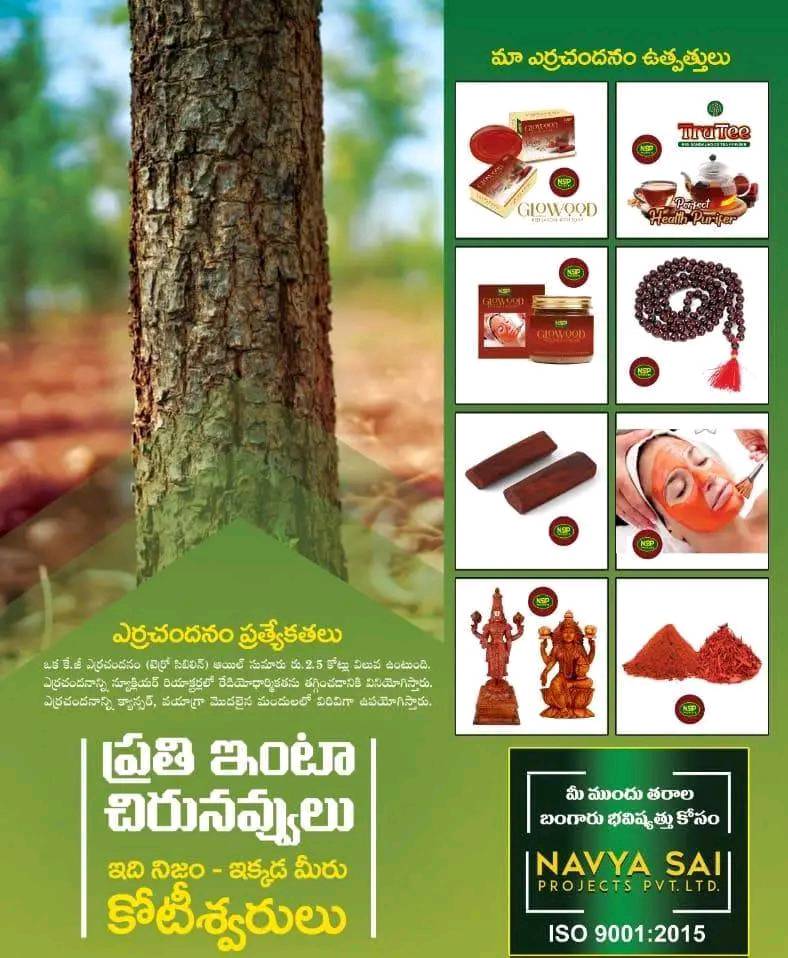 PositiveAt55112's tweet image. ✅ విశ్వాసం | పారదర్శకత | అభివృద్ధి 🌱 ఈ రోజు పెట్టుబడి… రేపు ఫలితం… తరాలకు సంపద! 💰🌍 For more Details : P Suneel ( Director ) 7989787943
🔗 navyasaiprojects.com
#NSPTrust #RedSandalwoodInvestment #NavyaSaiProjects #Phase20 #SecureYourLegacy #WealthForGenerations