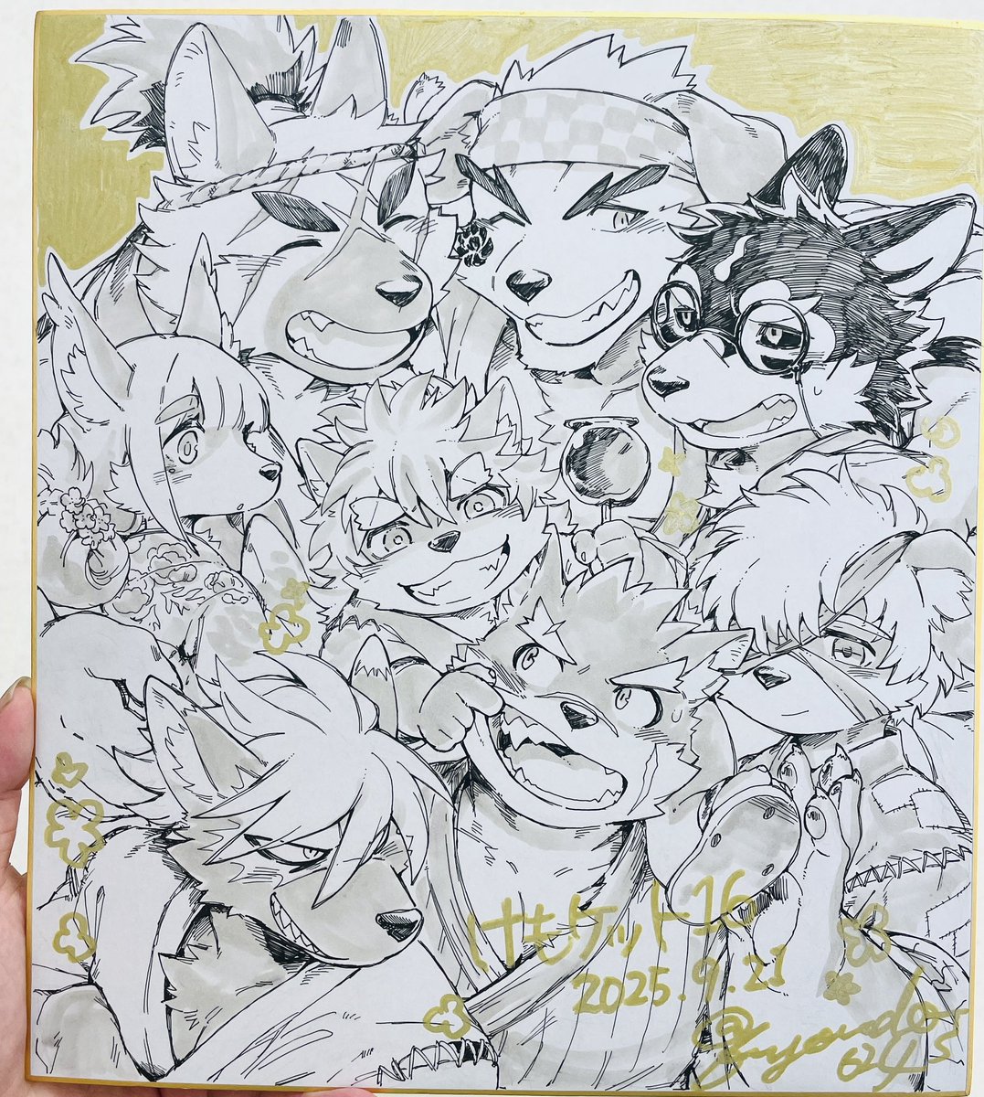 fuyoudo624's tweet photo. 夏祭り八犬士抽選色紙かけたよ！！！！抽選券をもらってね！！！！！！！　A-50 なんこつ流星群
#けもケット16 https://t.co/fMumFgc55r