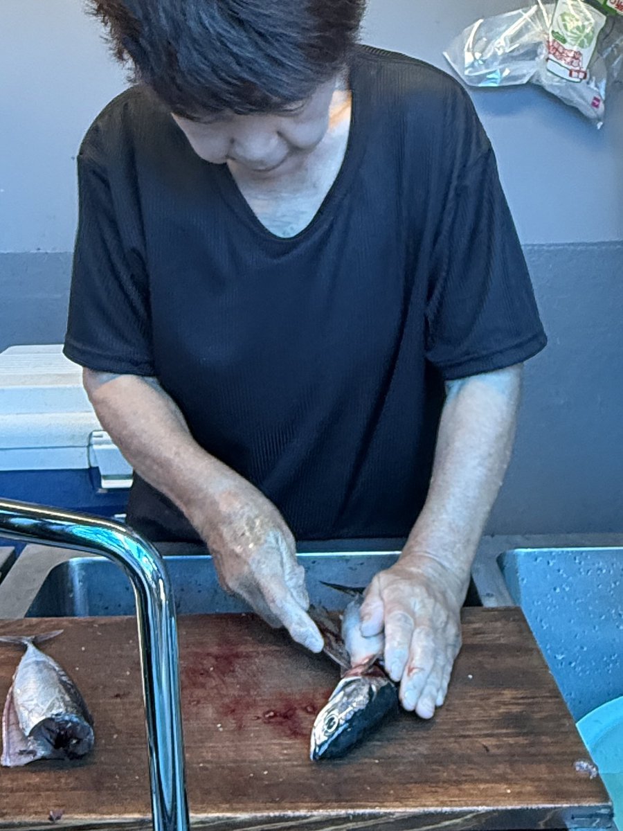 hanohanon's tweet image. こんにちは　中土佐町久礼大正市場に到着。　旬の「しんこ」(ソウダガツオの幼魚メジカ)をいただきました。待ち時間は なんと2時間💦でも モチモチ ムギュッとした感じ おいしくてたまらん、並ぶ価値ありです👍　#しんこ #高知 #司丸