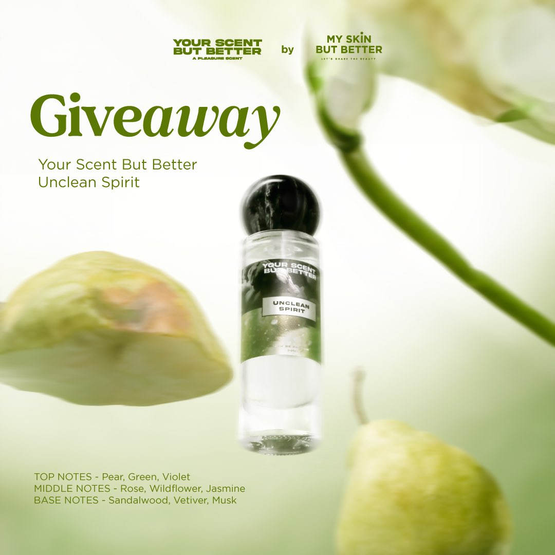 Tempat Belanja Skincare Lokal (@msbb_id) on Twitter photo 𝑮𝒊𝒗𝒆𝒂𝒘𝒂𝒚 𝒑𝒂𝒓𝒇𝒖𝒎 𝒀𝑺𝑩𝑩
Minperi mau bagi2 parfum nih! Caranya:
🍐 Follow <a href="/msbb_id/">MY SKIN BUT BETTER</a>
🌹 Like + RT tweet ini dan thread di bawah
🍃 Reply "Mau YSBB Unclean Spirit #BELIDIMSBB"
Good luck! 𝑮𝒊𝒗𝒆𝒂𝒘𝒂𝒚 𝒑𝒂𝒓𝒇𝒖𝒎 𝒀𝑺𝑩𝑩
Minperi mau bagi2 parfum nih! Caranya:
🍐 Follow <a href="/msbb_id/">MY SKIN BUT BETTER</a>
🌹 Like + RT tweet ini dan thread di bawah
🍃 Reply "Mau YSBB Unclean Spirit #BELIDIMSBB"
Good luck!