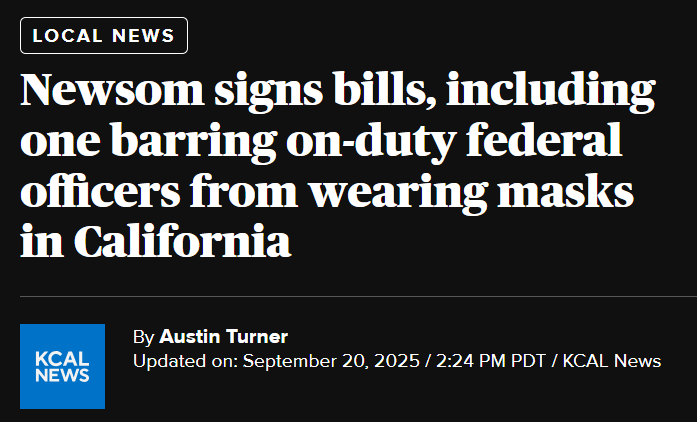 AwesomeNewsom's tweet photo. I'M ALL FOR QUASIMODO DONALD WEARING A MASK. WE DON'T NEED TO SEE HIS DROOPY FACE - THE COUNTRY HAS SUFFERED ENOUGH. BUT MASKS FOR HIS MILITIA? NOT ON MY WATCH. WHEN THE LAW HIDES ITS FACE, THEY'RE AN OUTLAW. I'M GAVIN C. NEWSOM AND I HAVE A MESSAGE FOR ICE:

NO. MASK. FOR YOU! https://t.co/cxQjwEMJzb