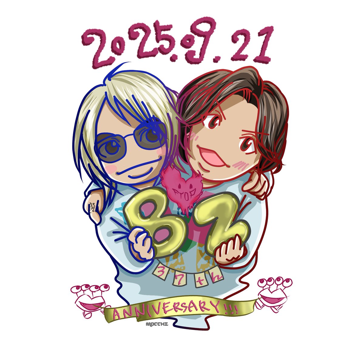37周年おめでとうございます🎉🎊💐
たくさんのコラボが目白押しだった36年、すごく楽しかったです！✨️
37年目もお体に気をつけて、みんなの心臓を鷲掴みにしていってください🫶✨️
ドームツアーも楽しみにしております🥹🫶

#Bz 
#Bz37周年
#Bz37thAnniversary