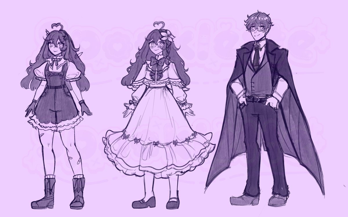 Concept sketches for Cam and Lyra ~

#originalcharacter #oc #animeart #sketch