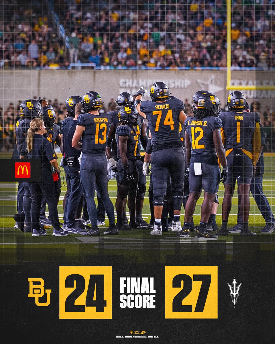 BUFootball's tweet photo. Final 

#SicEm https://t.co/XnU9DpJclt