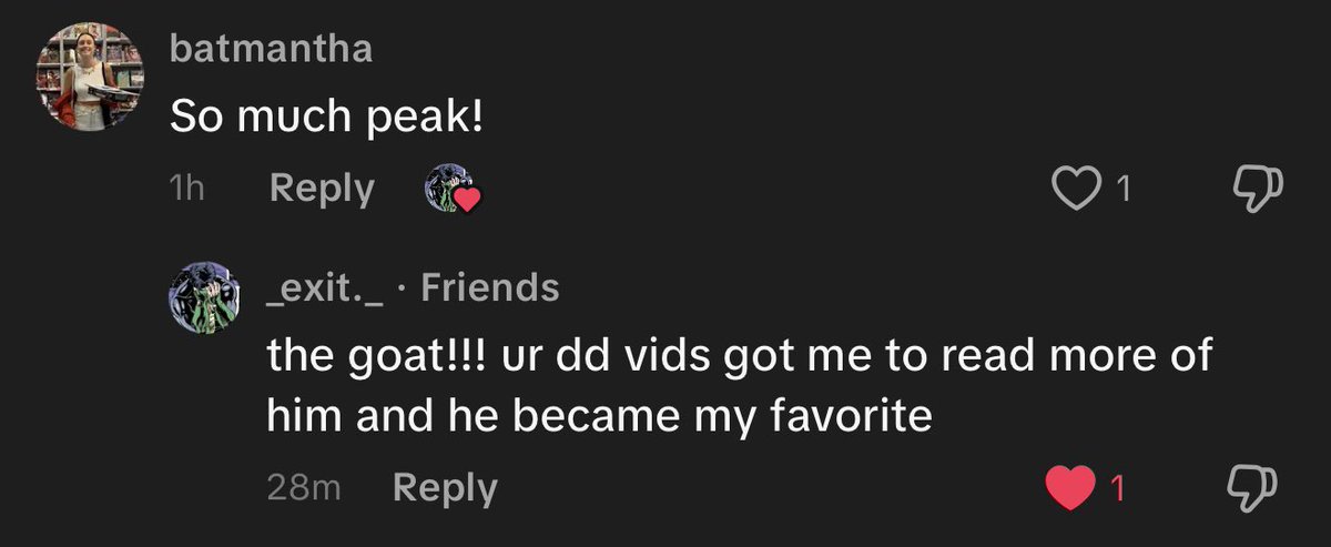 Comments like this are soooo cool 🥹
