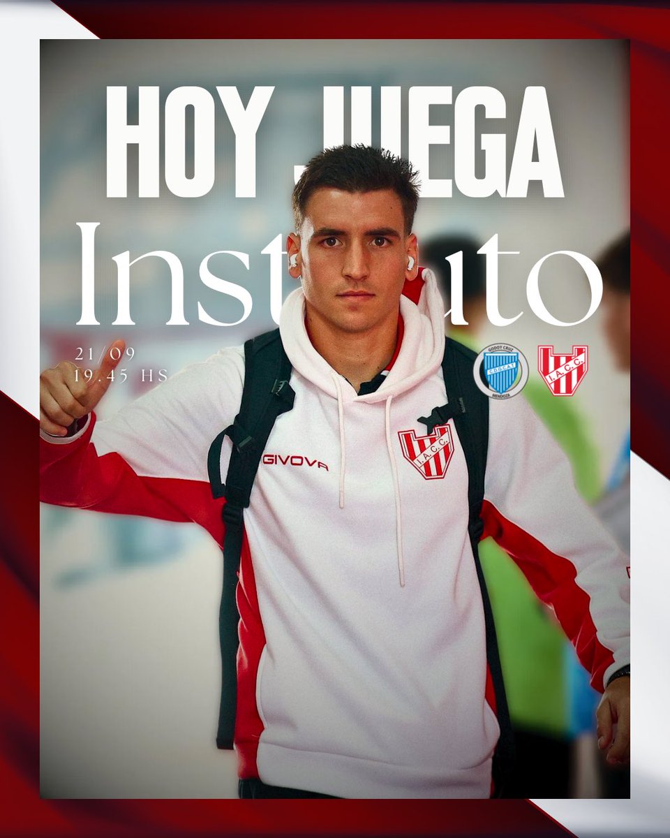 🇦🇹 ¡HOY JUEGA INSTITUTO!

🆚 Godoy Cruz 
🏆 Torneo Clausura - Fecha 9
🏟️Estadio Feliciano Gambarte 
🕗 16:45 hs
📺 ESPN Premium 
👤Jorge Ignacio Baliño

#instituto #godoycruz #fecha9 #futbolargentino #torneoclausura #minuto90