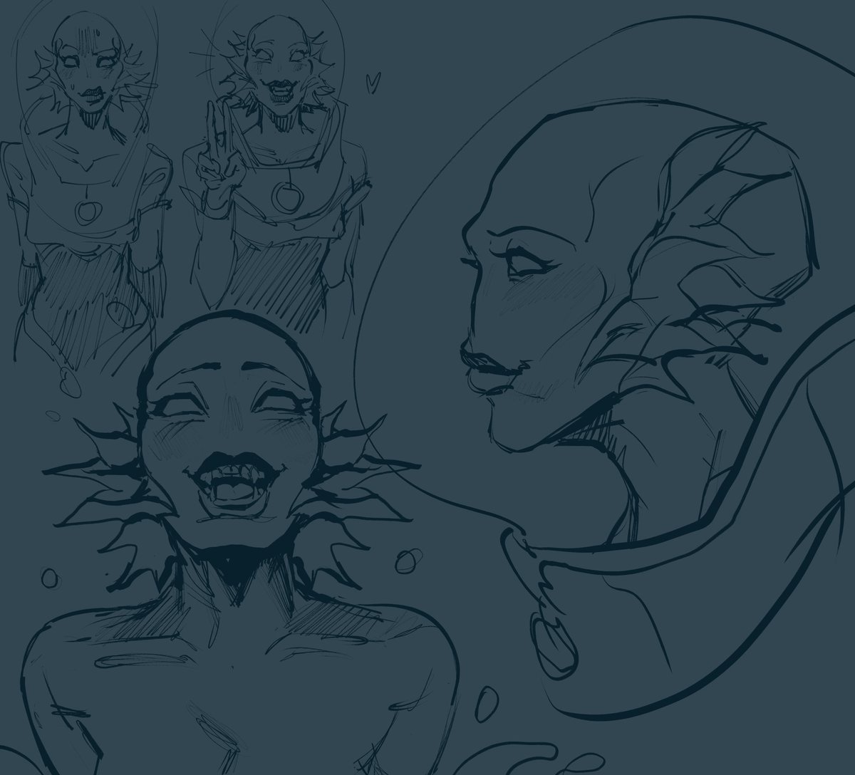more creature commandos sketching.. i love nina