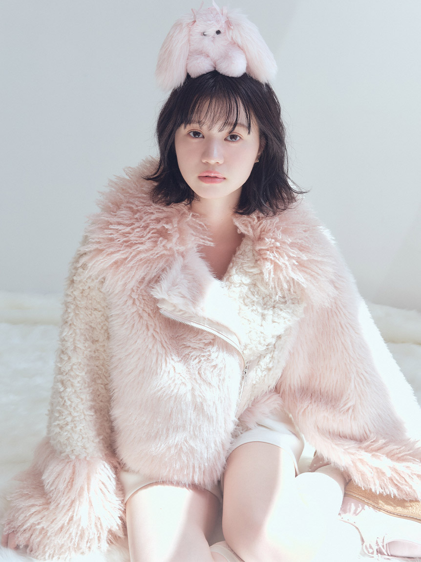 レディース FURFUR エコファーライダースジャケット