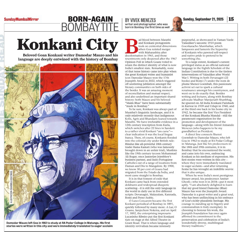 Bombay-Konkani-Goa, a concise history 👏🏼
लेख जरी इंग्लेज भाशेंत आसा, मुंबयचे कोंकणी चळवळीची एक झळक आमकां विवेकबाब दिता 😊
mumbaimirror.indiatimes.com/others/sunday-…