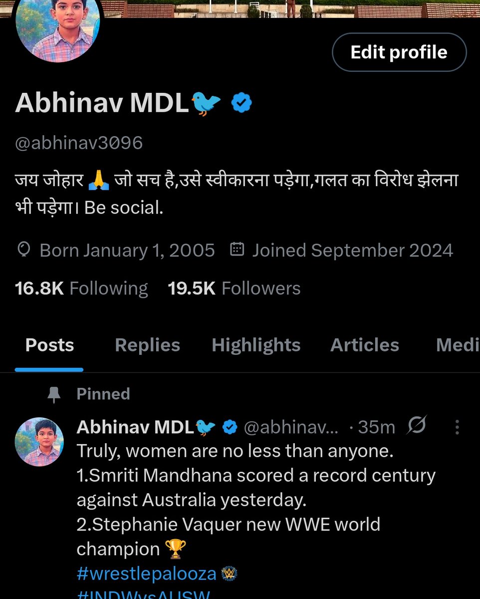 साथियों नमस्कार।
आज हमारा ब्ल्यू टिक भी आ गया है।
आज से सभी एक्टिव साथियों के साथ मिलकर काम किया जाएगा।
किसी भी साथी की एक्टिविटी बकाया नहीं रहेगी।
पोस्ट से रिलेटेड रिवलेंट कमेंट करें।
कम से कम 5 शब्दों का पोस्ट के अनुसार रिप्लाई जरूर करें।
जैसा कमेंट्स करेंगे वैसा ही हमको बदले