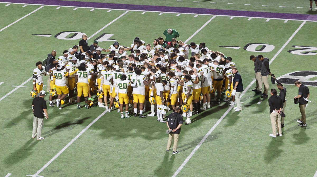 That's a winning huddle!

Final Score:
Arkansas Tech 28,
Ouachita Baptist 23

Your UNDEFEATED Wonder Boys will host UA-Monticello for Family Day at Simmons Bank Field at Thone Stadium at 6 p.m. Saturday, Sept. 27. See you there!

Fight On, Arkansas Tech!