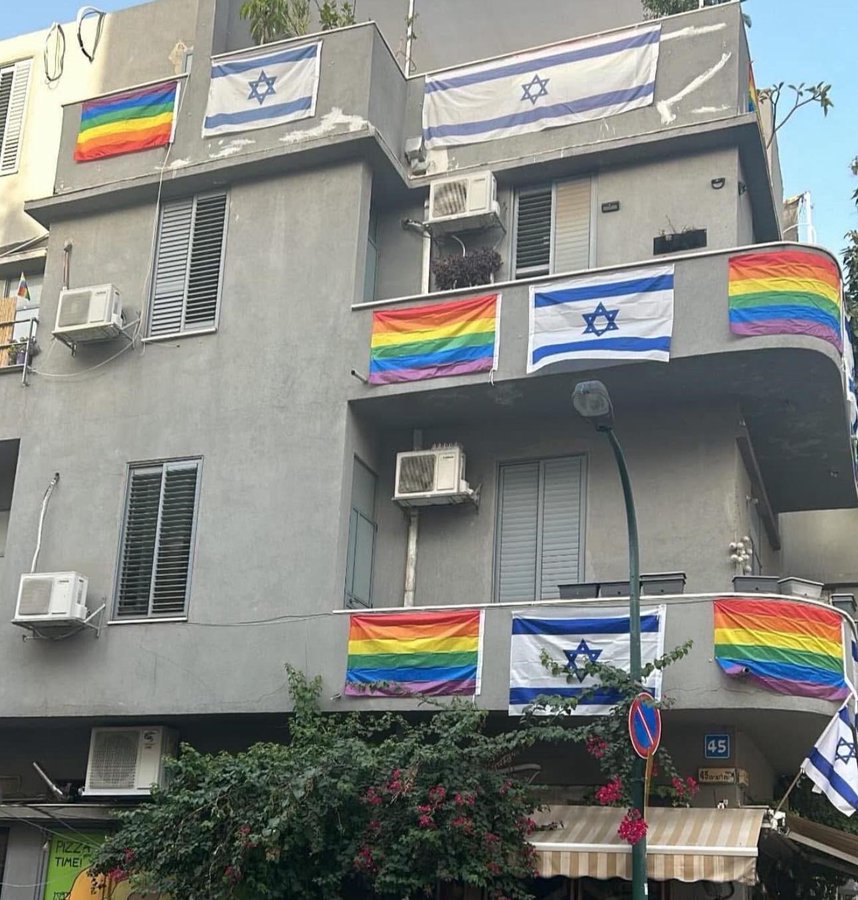 A normal building in Tel Aviv. 

In what other country in the Middle East would this be acceptable?
