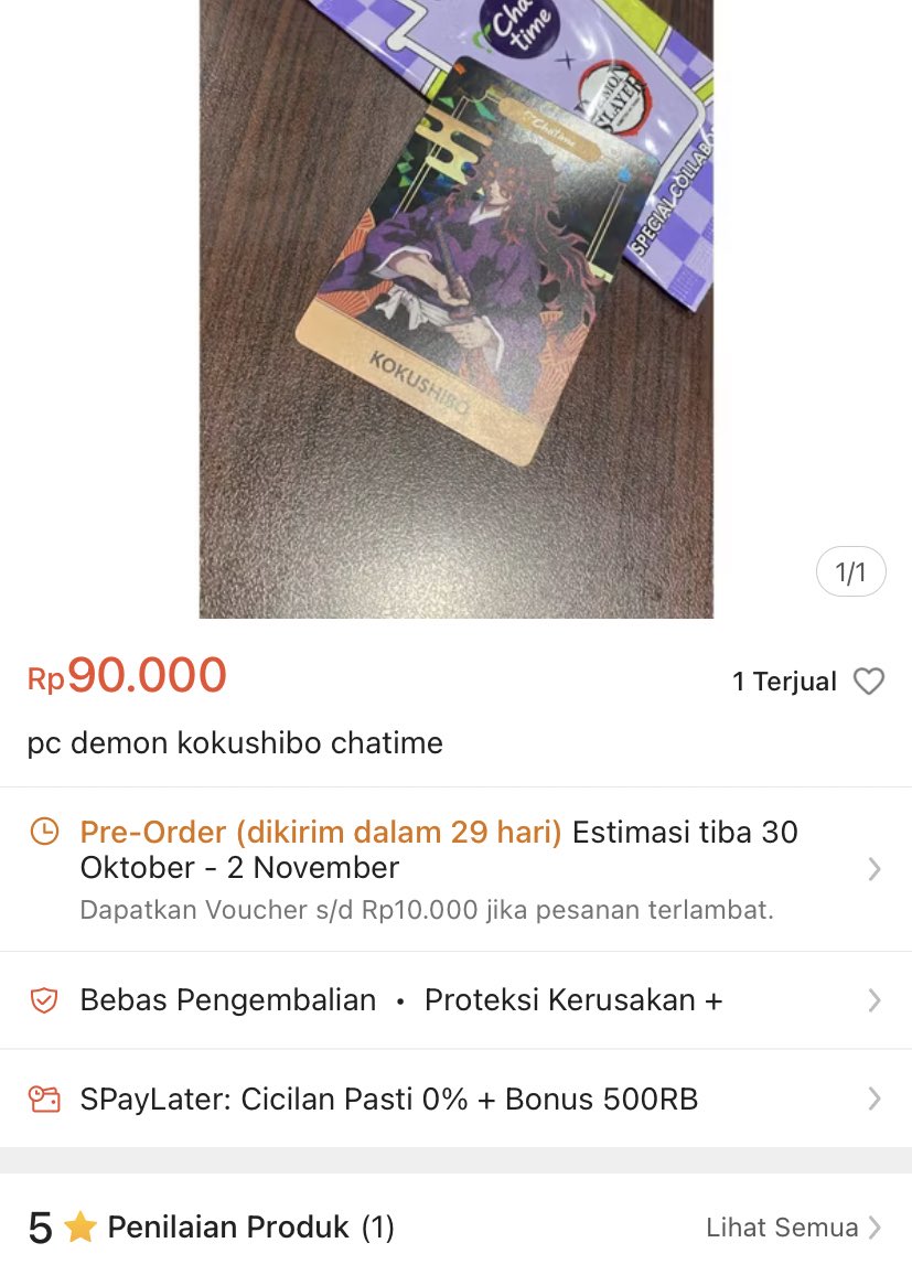 lizzningg's tweet image. WTS WTT

PC DEMON SLAYER X CHATIME

Have: Kokushibo
Want : Mitsuri mui, giyu shinobu, tanjiro

Price💸 : 90.000 (nego tipis)

id.shp.ee/qrkNbYN

yang mau trade atau beli dm aja yaa

#kokushibo #DemonSlayer #chatime #chatimexdemonslayer