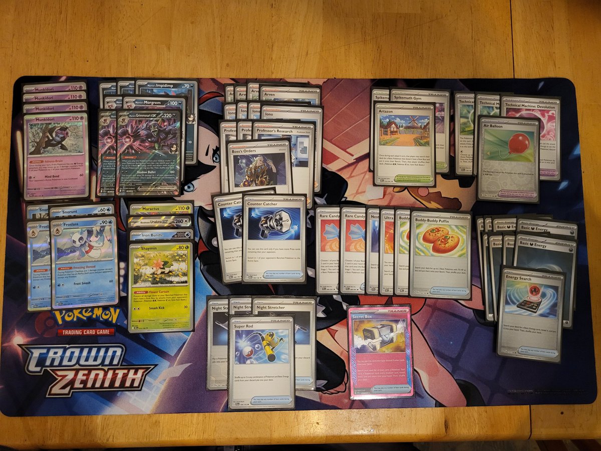 MoonAlgo's tweet image. Went 3-2-3 today at my first Pokémon Regionals with this deck. Had so much fun. Can't wait to play in another. Might need a faster deck to avoid all the ties.