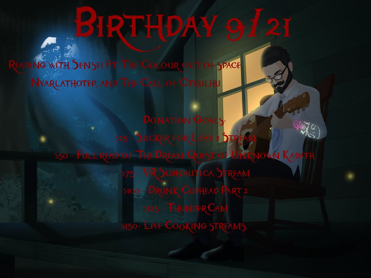 Alright guys, Tomorrow is my birthday, so I'm doing a birthday stream. Donation goals and whatnot. Hope to see you guys. Probably be a bit towards evening. 
#ENVtuber #Vtuber