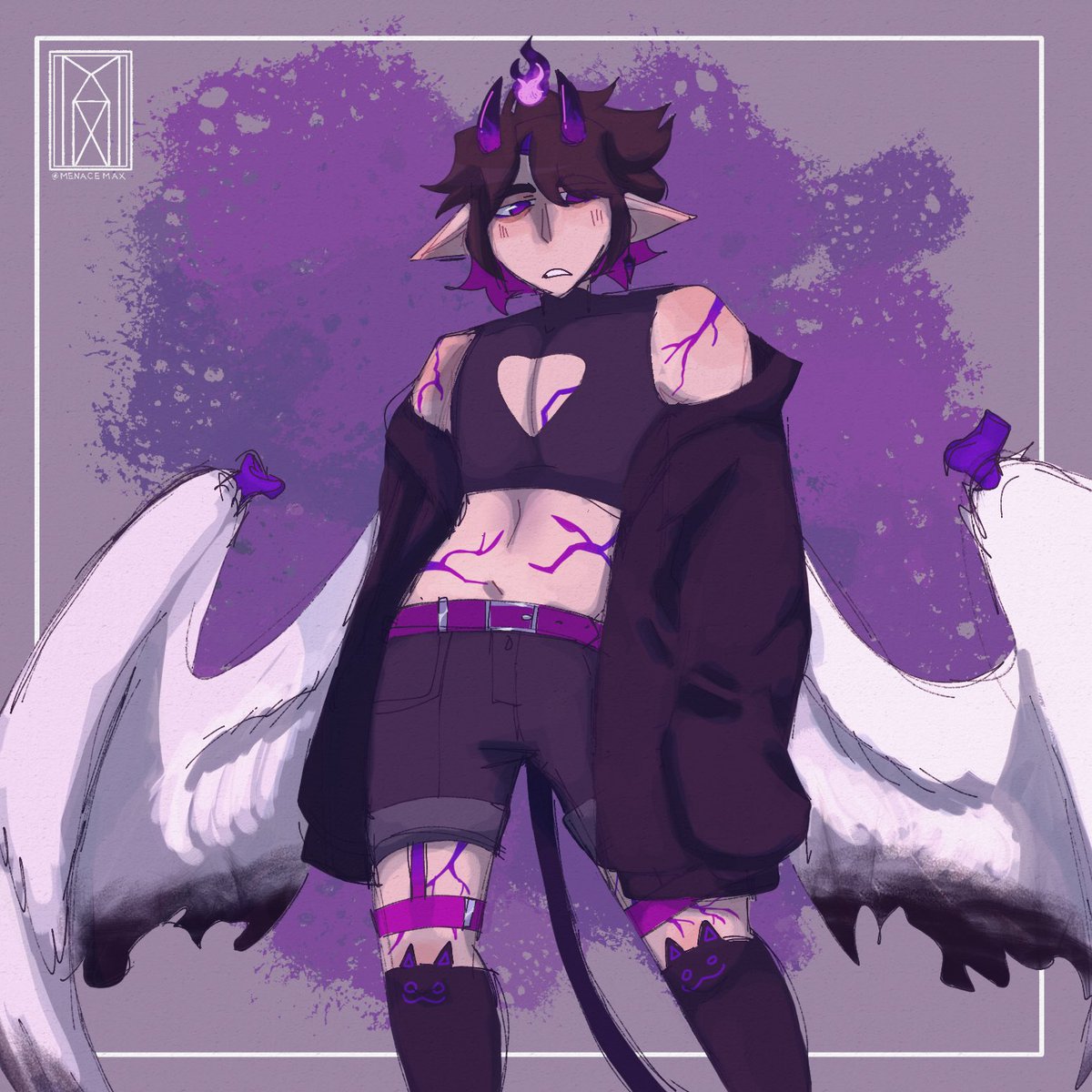 SmallBeanRP's tweet image. Dropping them here

They are basically a fallen angel turned Incubus :D