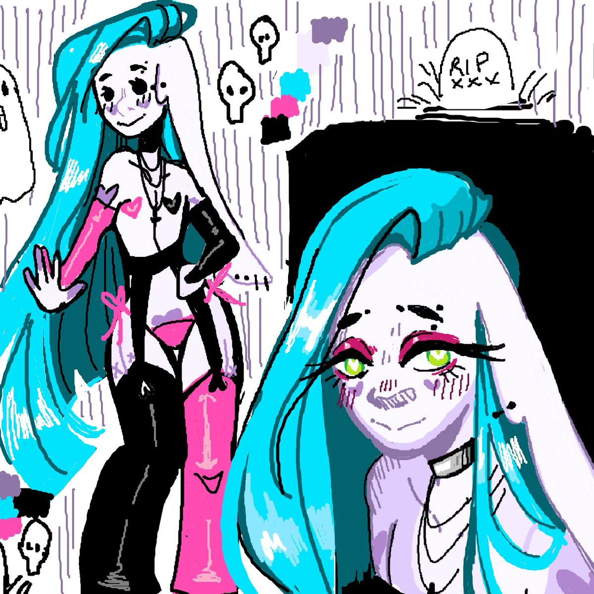 Mak_aroni's tweet photo. I daresay my mspaint is more popular than anything i put out lol
Another commission snippet! 
#oc #mspaint #digitalart https://t.co/shhpc82ary