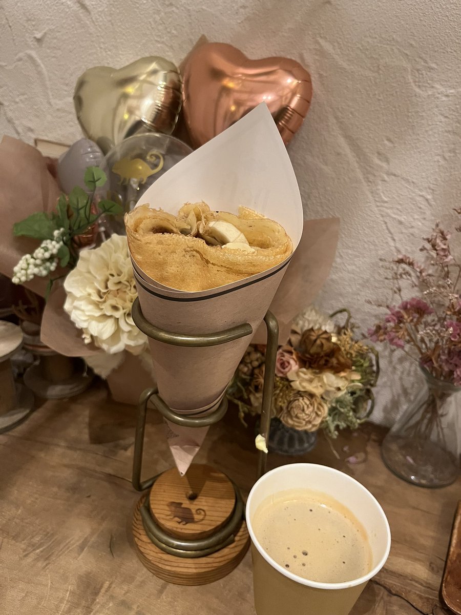 この時間に❣️
オルゴールジブリ聴きながら
チョコナナクレープ