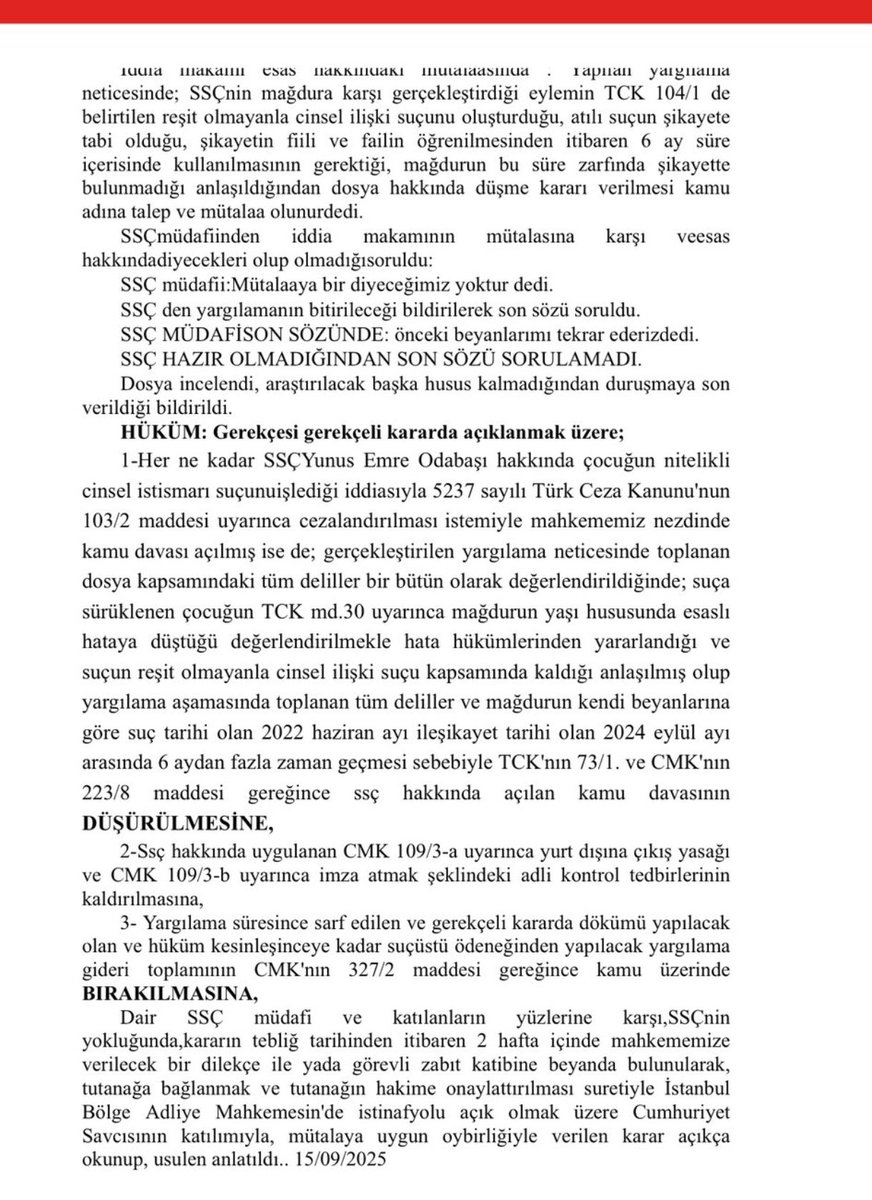 Bir ÇOCUĞUN ÇIKARAMADIĞI SES OLMAK ZORUNDASIN <a href="/gulbenergen/">Gülben Ergen</a>
<a href="/avcemilcicek38/">Av. Cemil Çiçek</a> <a href="/BRCNYLDRM_/">BİRCAN YILDIRIM</a> <a href="/canarsuzu_06/">Arzuuu</a> <a href="/sedat_peker/">Sedat Peker</a> <a href="/saadetoruc1972/">Saadet Oruç</a> <a href="/tuylumikrofon/">Ozan / Tüylü Mikrofon</a> <a href="/avukatmuratgs/">Av. Murat YILDIZ</a> <a href="/iren_uresin/">Av.Hülya İREN ÜRESİN</a> <a href="/filiz1968/">Filiz Fidan</a> <a href="/La_Myra_/">LaMyra</a> <a href="/digdembtd/">Diğdem</a> <a href="/disbaress/">Zehra'S</a>  #AileYılındaSılayaSahipÇıkın 13 Yaşındaki S.K.’ye Tecavüz Etti