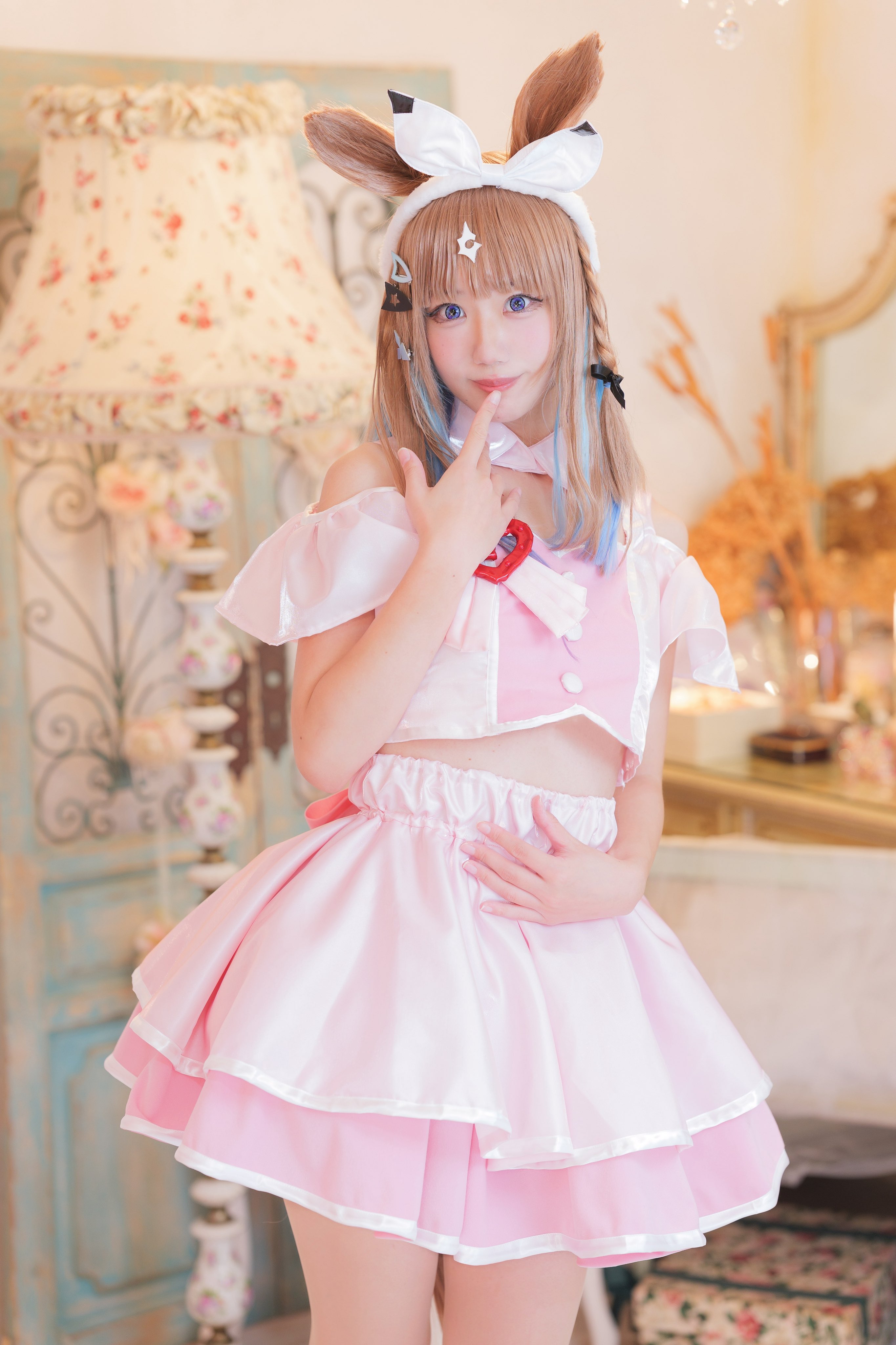 ウマ娘／めにしゅき♡ラッシュっしゅ！ピンクLサイズ／コスプレ衣装