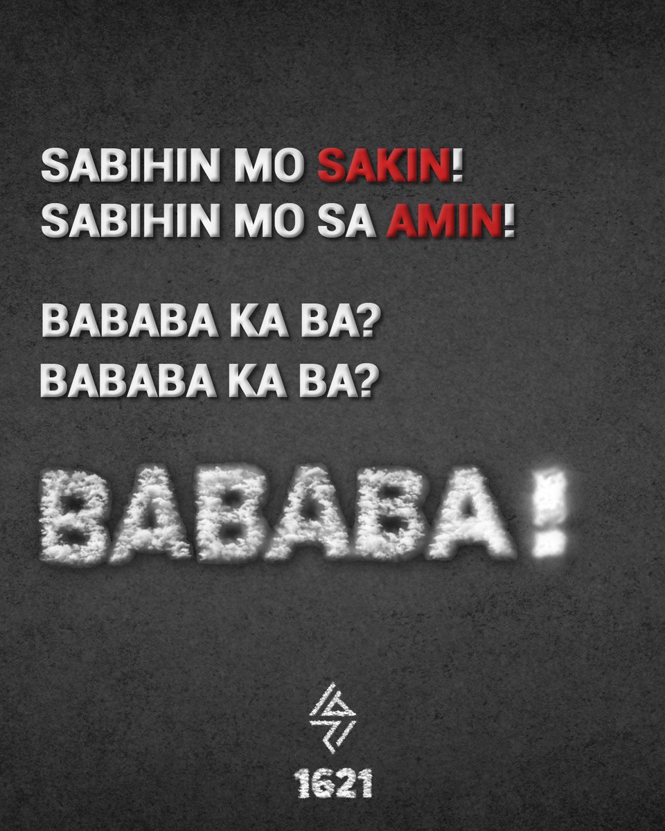 Kasama kami ng buong Pilipinas laban sa korapsyon para sa ating Bayan.

Itigil na ang pangungurakot.
Pababain na ang mga dapat bumaba.

TAMA NA. SOBRA NA. BABA NA.

#1621PH
#KurakotManagot #BahaSaLuneta #TrillionPesoMarch