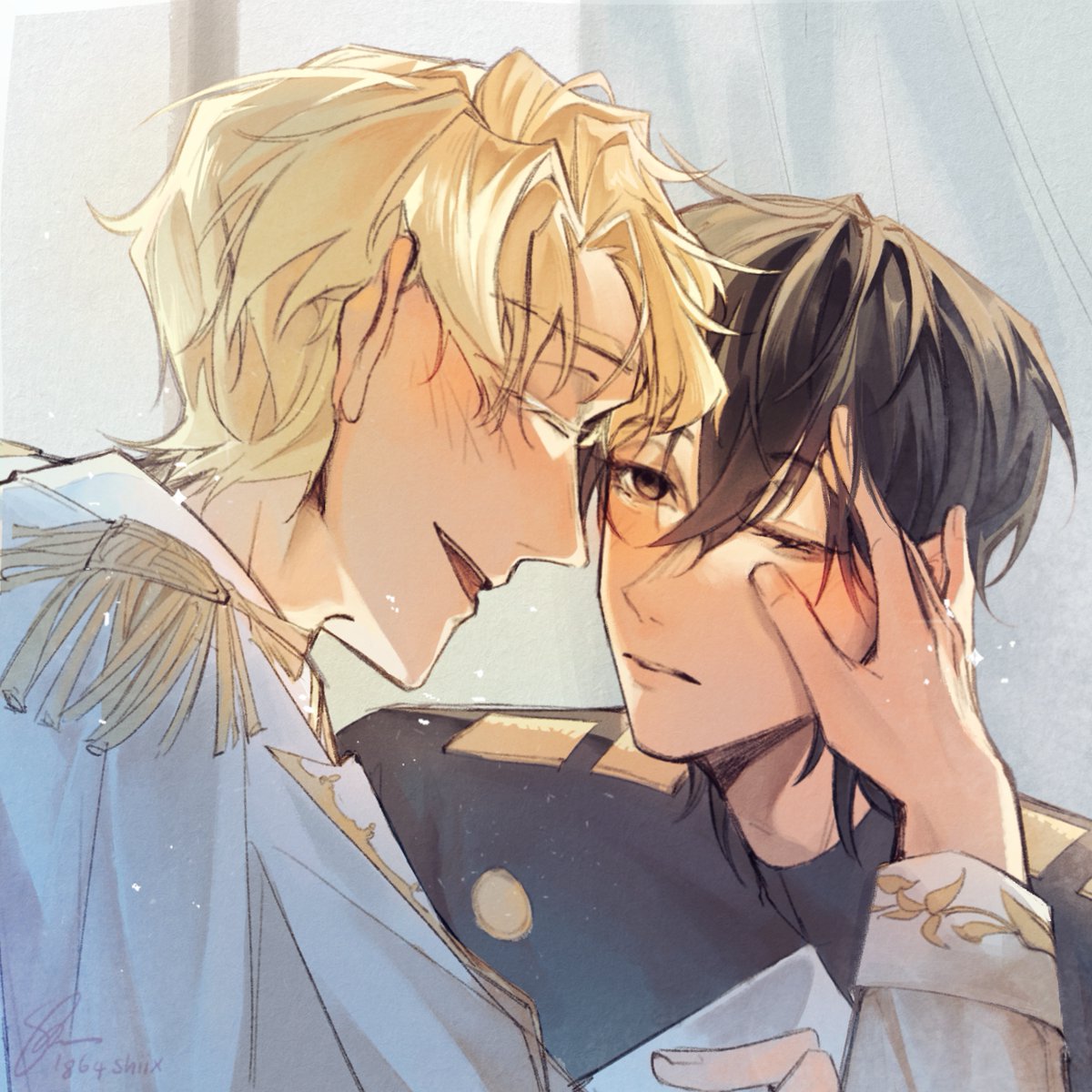 ive been FUCKING OBSESSED with kishiyu lately but drawing is hard i give this an ok/10 k bye #터닝

 i lied not bye can i talk about how kishiar singlehandedly raises the standards of gay mls im not going to look at other mls the same anymore after this and it pains me